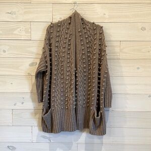 Moda International Oversized, Open Front Wool Cardigan Sweater, Medium